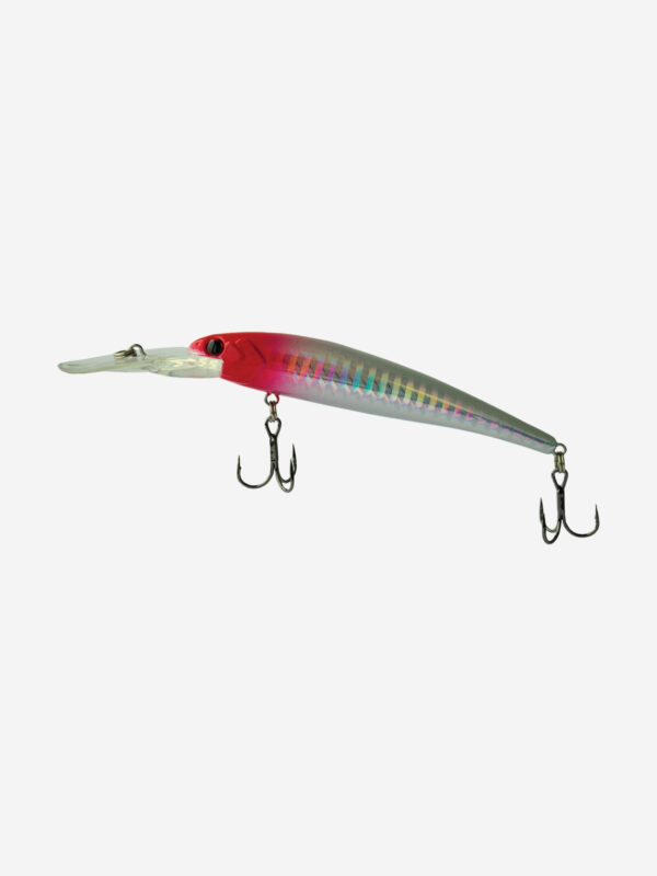 Воблер Mottomo Deep Hooker 90F 8,5g Red Silver, Серебряный