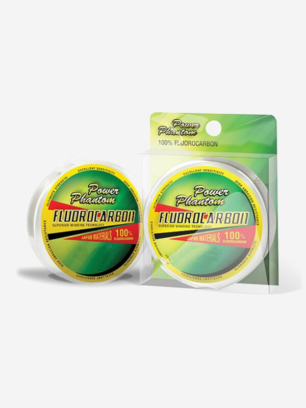 Леска Power Phantom Fluorocarbon 4,0 0,341мм, 8,2 кг, прозрачный, 50м, Серый