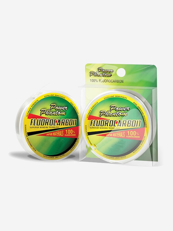 Леска Power Phantom Fluorocarbon 3,5 0,30 мм, 6,5 кг, прозрачный, 50м, Серый