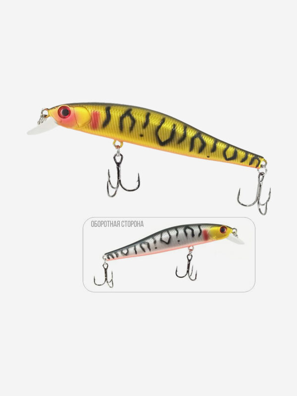 Воблер Mottomo Leo 90SP 10,4g Silver&Gold Tiger, Мультицвет