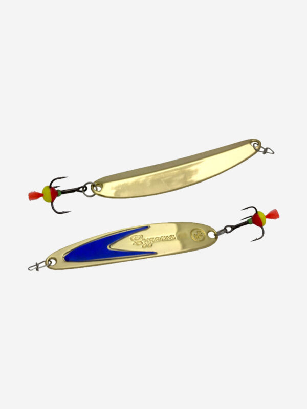 Блесна для рыбалки ECOPRO Судачья синий флекс, 60мм, 10г, GBF зимняя на судака, щуку, окуня, вертикальная, Золотой