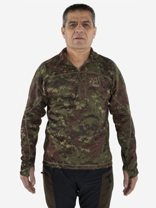 Толстовка FINNHUNT 1/2 Zip Universal Summer Camo, Зеленый