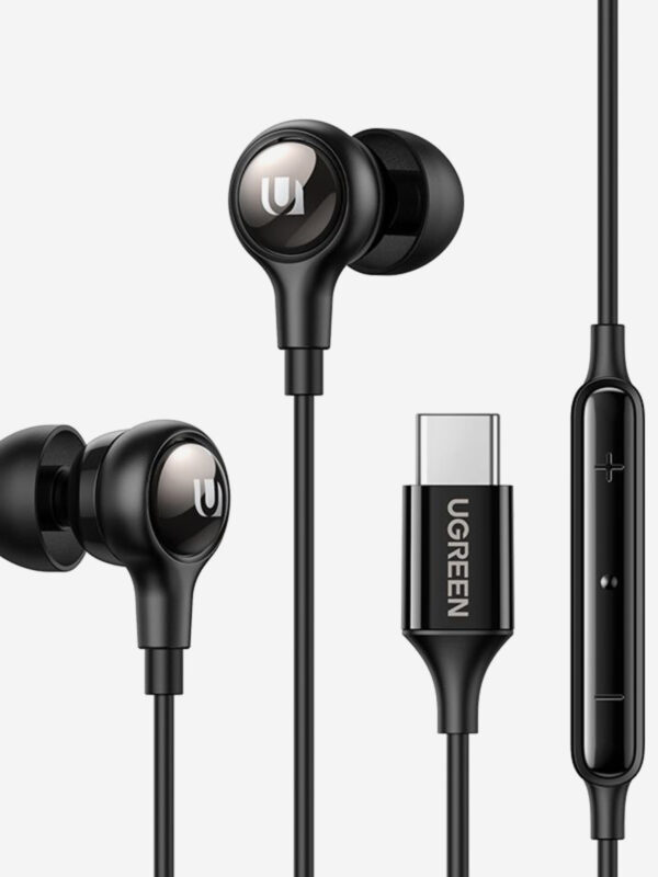 Наушники проводные UGREEN EP103 (30638) In-Ear Earphones with Type-C Connector. Цвет: черный, Черный
