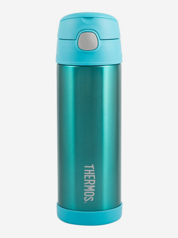 Термос с трубочкой из нерж. стали тм THERMOS F4023TL 0.47L, Зеленый