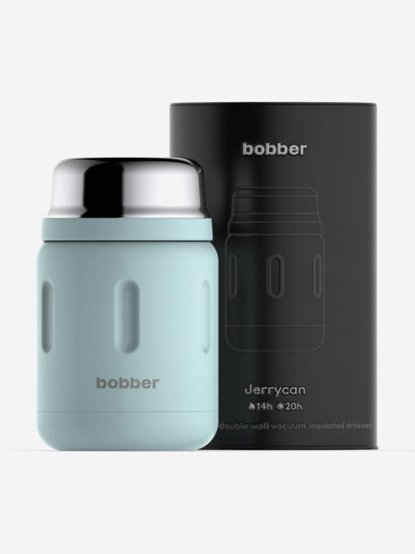 Термос вакуумный для еды BOBBER Jerrycan 700 мл, тепло до 14 часов, голубой, Голубой