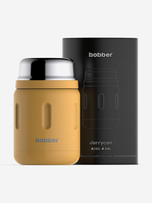 Термос вакуумный для еды BOBBER Jerrycan 700 мл, тепло до 14 часов, оранжевый, Оранжевый