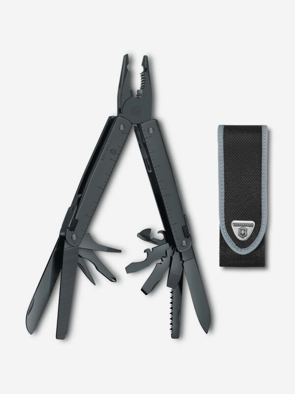 Мультиинструмент складной Victorinox SwissTool BS, 115 мм, 29 функций, нейлоновый чехол, Черный