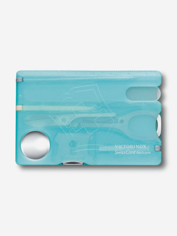 Швейцарская карточка Victorinox SwissCard Nailcare, 82 мм, 13 функций, Голубой