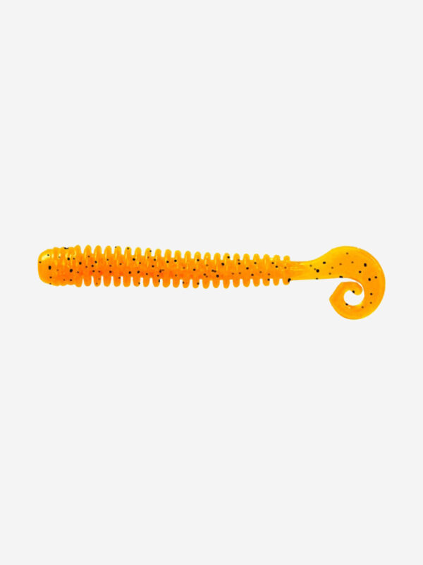 Мягкая приманка LureMax CHEEKY WORM 4''/10 см, (6 штук в упаковке), Оранжевый