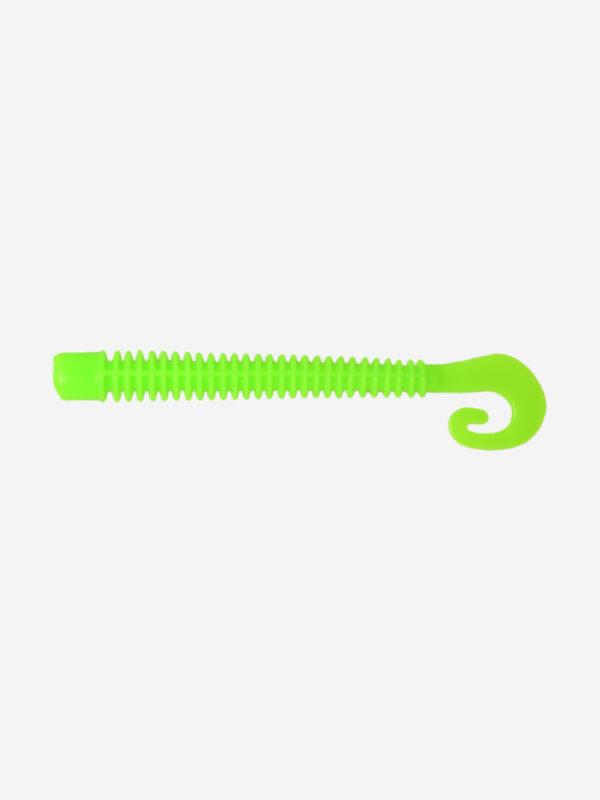 Мягкая приманка LureMax CHEEKY WORM 4''/10 см, (6 штук в упаковке), Зеленый