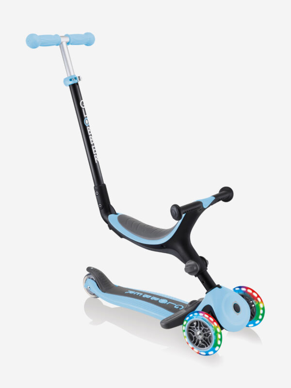 Самокат Globber GO UP FOLDABLE PLUS LIGHTS, Голубой