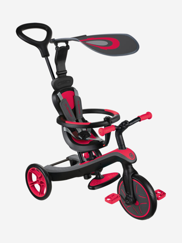 Трехколесный велосипед-беговел Globber TRIKE EXPLORER (4в1), Красный