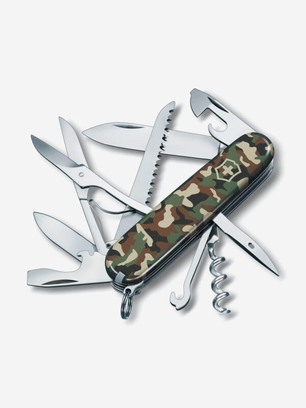 Нож складной Victorinox Huntsman, 91 мм, 15 функций, Зеленый