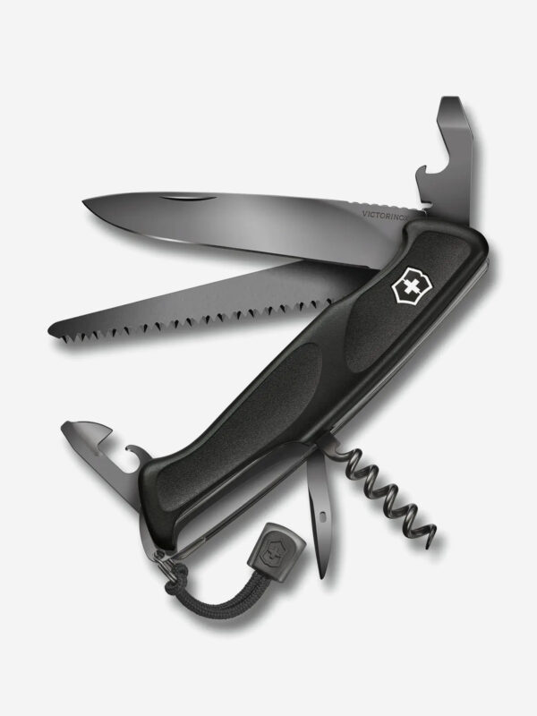 Нож складной Victorinox RangerGrip 55, 130 мм, 12 функций, Черный