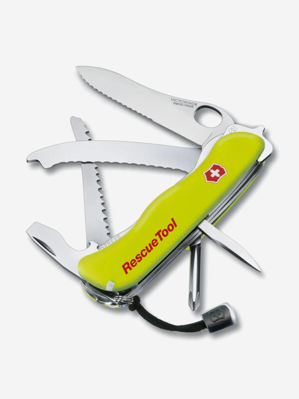 Нож складной Victorinox Rescue Tool One Hand, 111 мм, 14 функций, Желтый