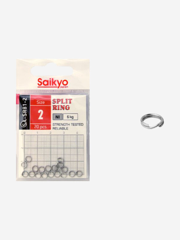 Заводное кольцо Saikyo SA-SR81-2 (1 упк. по 20 шт.), Серебряный