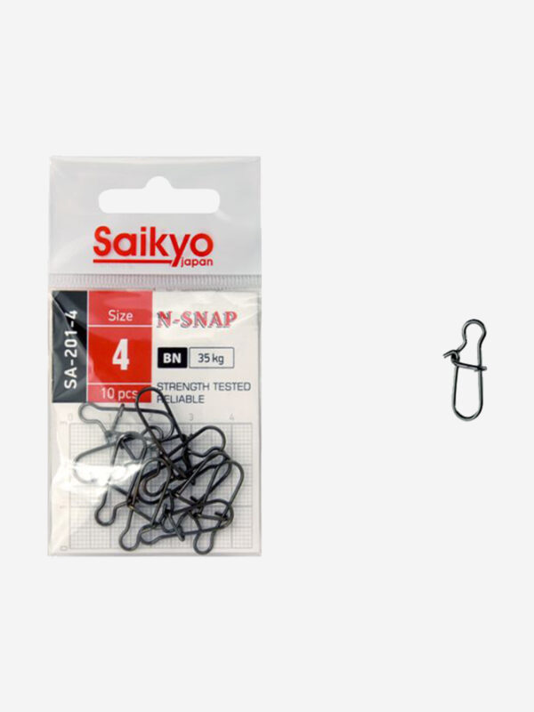 Застежка Saikyo SA-201-4 ( 1 упк. по 10шт.), Черный