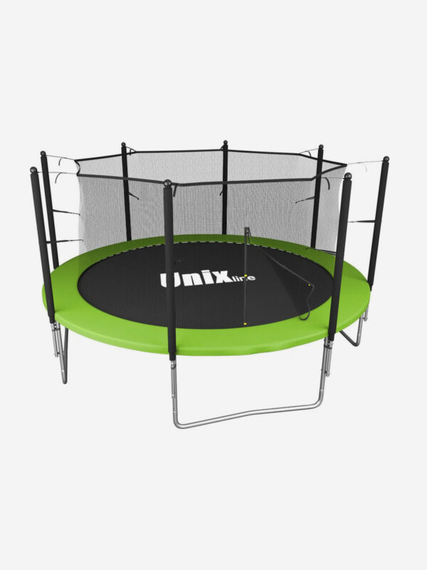 Батут каркасный UNIX Line Simple 10 ft Green с внутренней защитной сеткой, общий диаметр 305 см, до 140 кг, Зеленый