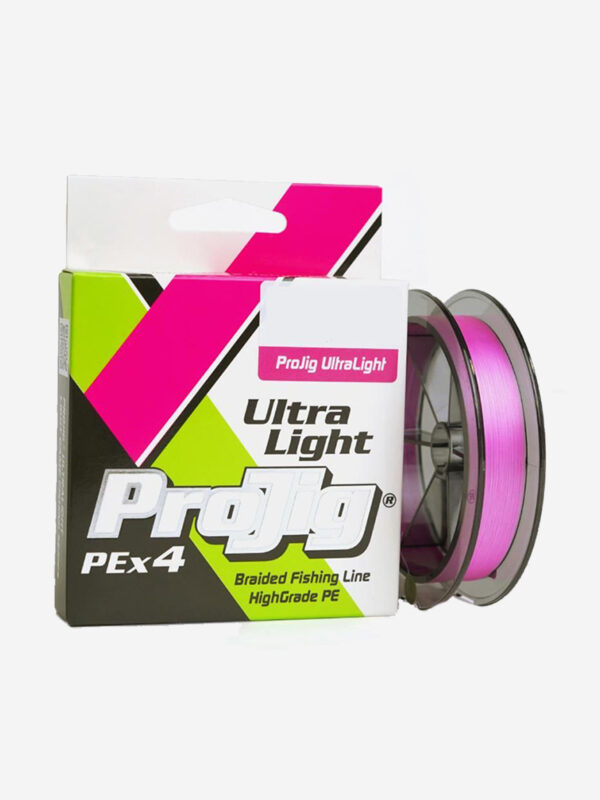 Плетеный шнур для рыбалки ProJig UltraLight 0,06 мм, 2,6 кг, 150 м, розовый, Розовый