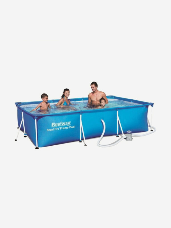 Каркасный прямоугольный бассейн Bestway 56411 (300х201х66см), Голубой