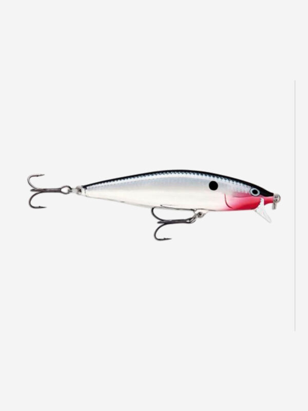 Воблер для рыбалки RAPALA Flat Rap 08, 8см, 7гр, цвет CH, плавающий, Серебряный