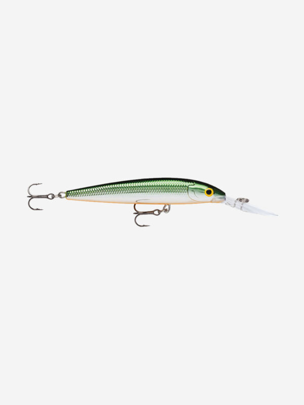 Воблер для рыбалки RAPALA Down Deep Husky Jerk 12, 12см, 15гр, цвет TSD, нейтральный, Зеленый