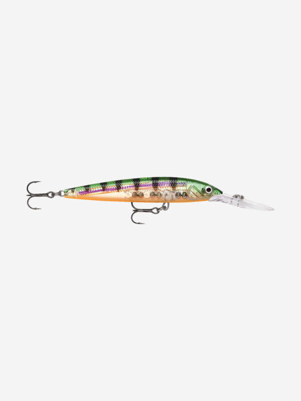 Воблер для рыбалки RAPALA Down Deep Husky Jerk 12, 12см, 15гр, цвет GP, нейтральный, Зеленый