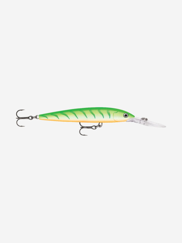 Воблер для рыбалки RAPALA Down Deep Husky Jerk 10, 10см, 11гр, цвет GTU, нейтральный, Зеленый