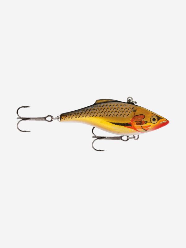 Воблер для рыбалки RAPALA Rattlin' Rapala 08, 8см, 22гр, цвет SG, тонущий, Коричневый