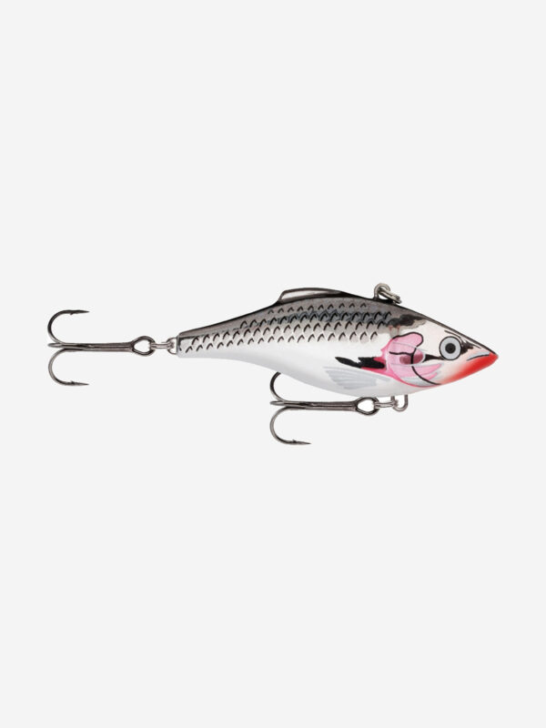 Воблер для рыбалки RAPALA Rattlin' Rapala 08, 8см, 22гр, цвет S, тонущий, Серый