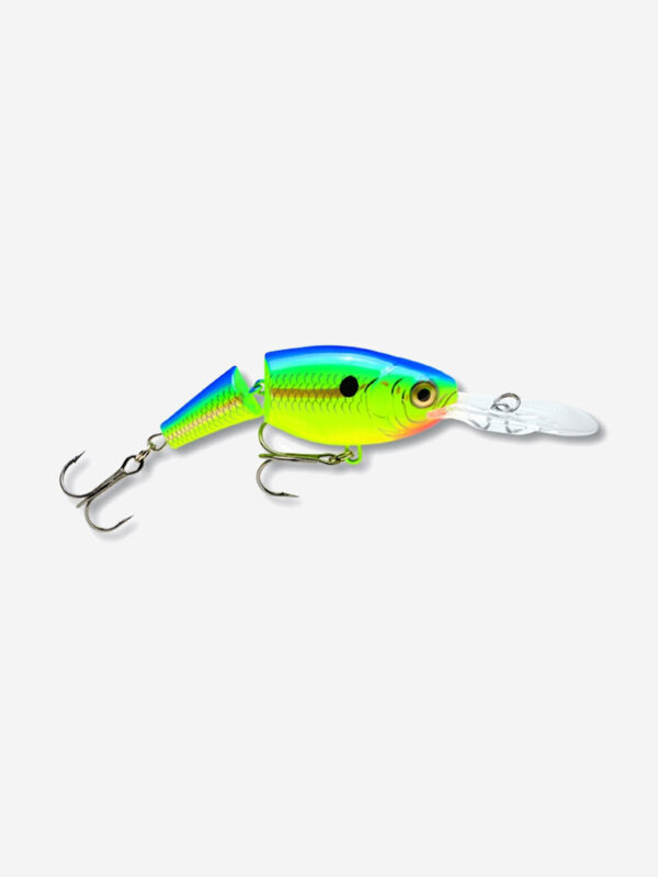 Воблер для рыбалки RAPALA Jointed Shad Rap 07, 7см, 13гр, цвет PRT, нейтральный, Зеленый