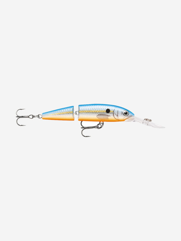 Воблер для рыбалки RAPALA Jointed Deep Husky Jerk 08, 8см, 5гр, цвет BSD, нейтральный, Серебряный