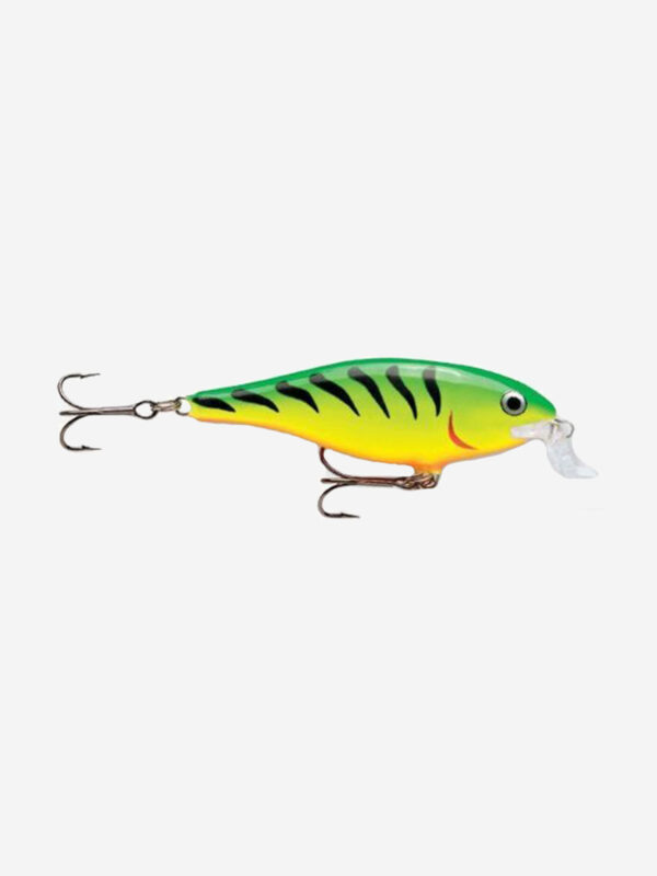 Воблер для рыбалки RAPALA Shallow Shad Rap 09, 9см, 12гр, цвет FT, плавающий, Зеленый