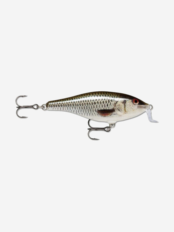 Воблер для рыбалки RAPALA Shallow Shad Rap 07, 7см, 7гр, цвет ROL, плавающий, Серебряный