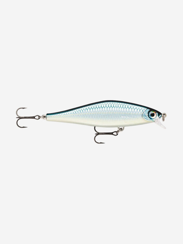 Воблер для рыбалки RAPALA Shadow Rap Shad 09, 9см, 12гр, цвет BAP, медленно всплывающий, Серебряный