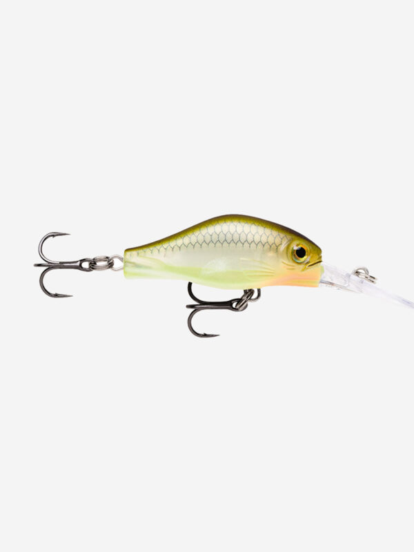 Воблер для рыбалки RAPALA Shadow Rap Fat Jack 04, 4см, 4гр, цвет HAY, медленно всплывающий, Зеленый