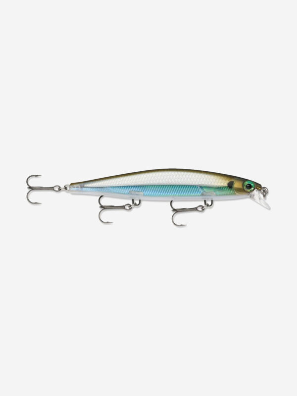 Воблер для рыбалки RAPALA Shadow Rap 11, 11см, 13гр, цвет MBS, медленно тонущий, Серебряный