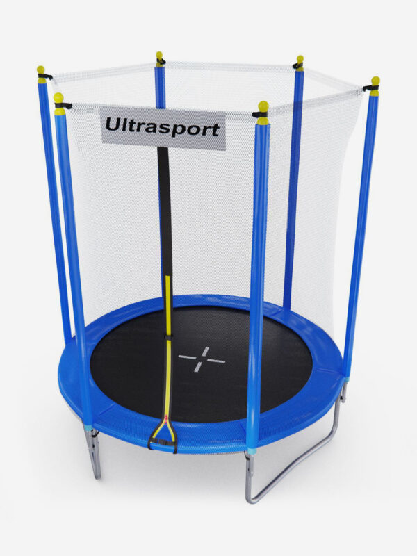 Батут DFC ULTRASPORT 6 ft с защитной сеткой, Синий