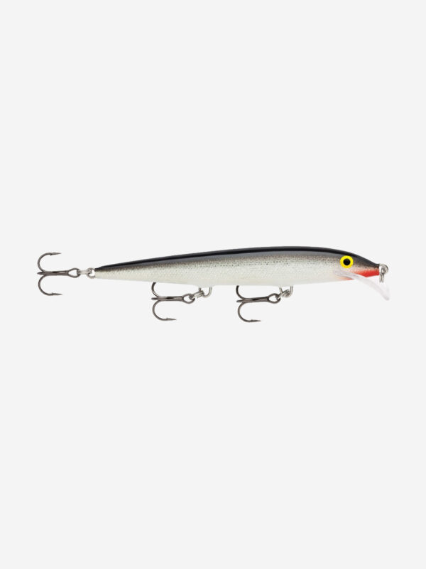 Воблер для рыбалки RAPALA Scatter Rap Minnow 11, 11см, 6гр, цвет S, плавающий, Серый