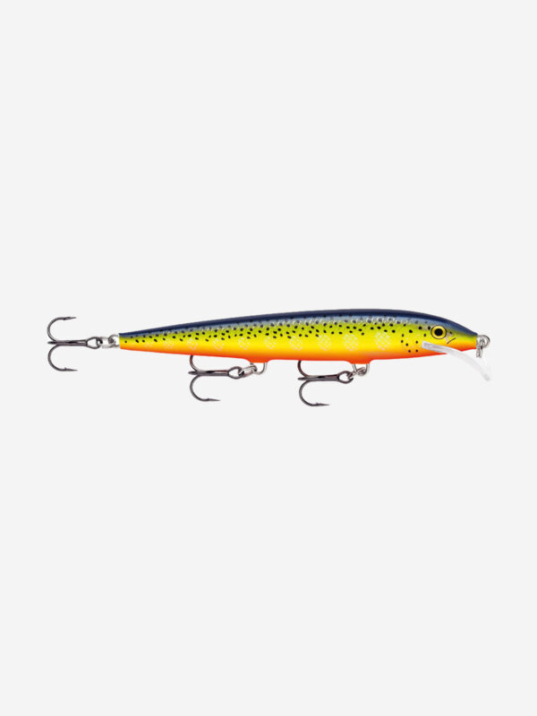 Воблер для рыбалки RAPALA Scatter Rap Minnow 11, 11см, 6гр, цвет HS, плавающий, Зеленый