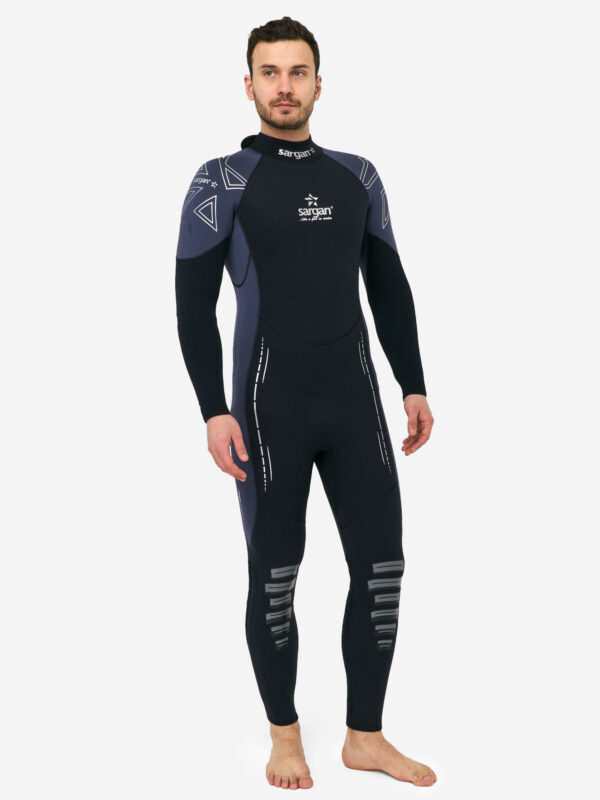 Гидрокостюм для плавания и водного спорта SARGAN NERO LONG MEN 5мм, Черный