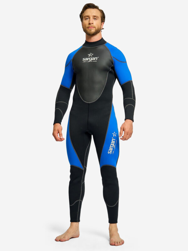 Гидрокостюм для плавания и водного спорта SARGAN UTRISH LONG MEN 3мм, Черный