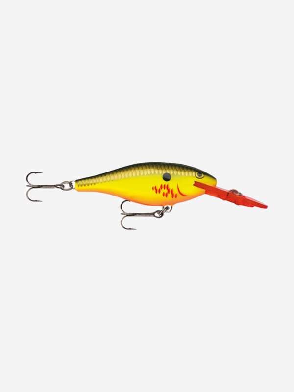 Воблер для рыбалки RAPALA Shad Rap 07, 7см, 8гр, цвет BHO, плавающий, Золотой