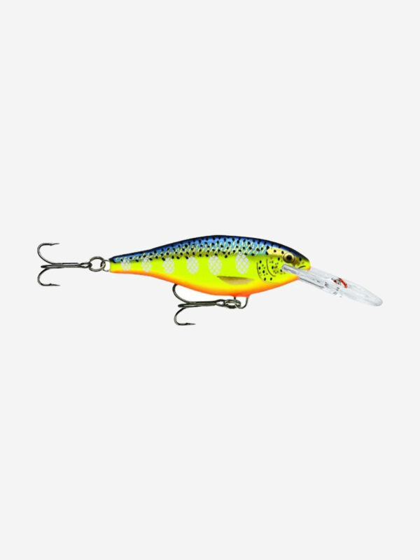 Воблер для рыбалки RAPALA Shad Rap 05, 5см, 6гр, цвет HS, плавающий, Зеленый