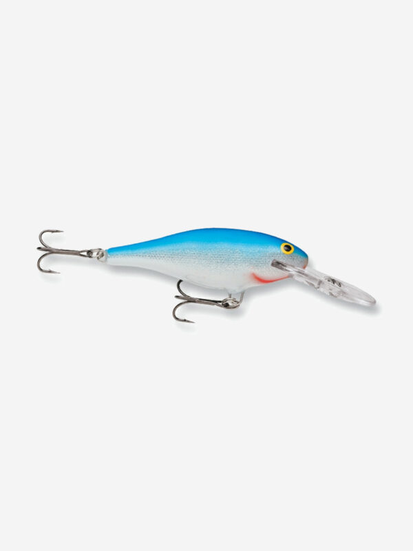 Воблер для рыбалки RAPALA Shad Rap 07, 7см, 8гр, цвет B, плавающий, Голубой