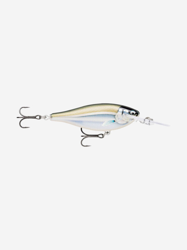 Воблер для рыбалки RAPALA Shad Rap Elite 55, 5,5см, 7гр, цвет GDMM, плавающий, Серебряный