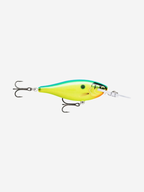 Воблер для рыбалки RAPALA Shad Rap Elite 55, 5,5см, 7гр, цвет GDPRT, плавающий, Желтый