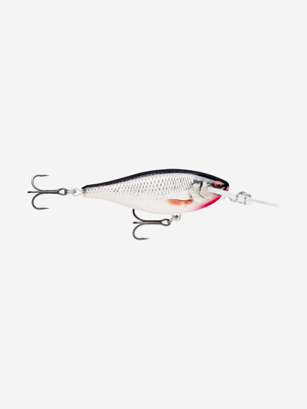 Воблер для рыбалки RAPALA Shad Rap Elite 55, 5,5см, 7гр, цвет GDROL, плавающий, Серый