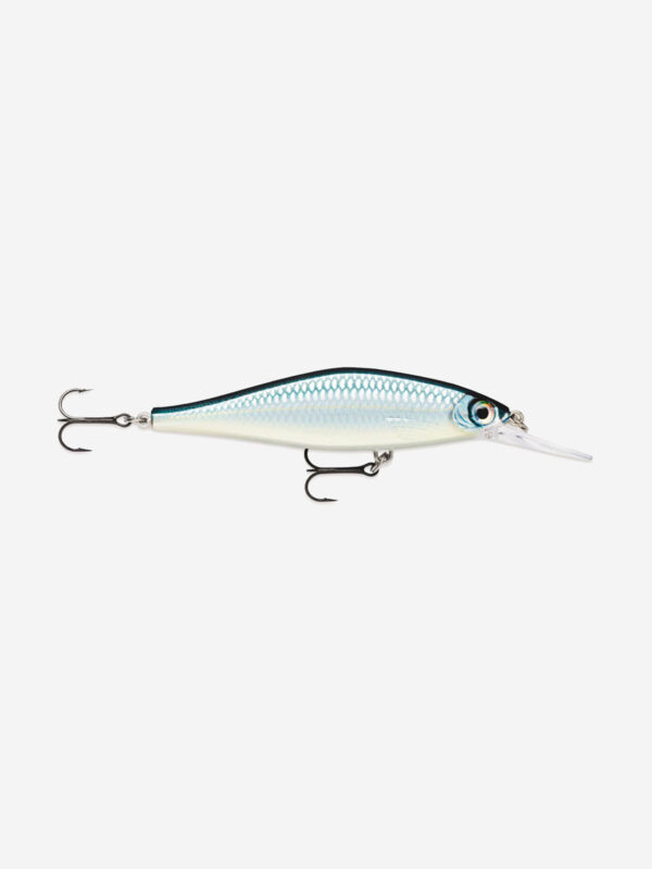 Воблер для рыбалки RAPALA Shadow Rap Shad Deep 09, 9см, 12гр, цвет BAP, медленно всплывающий, Голубой