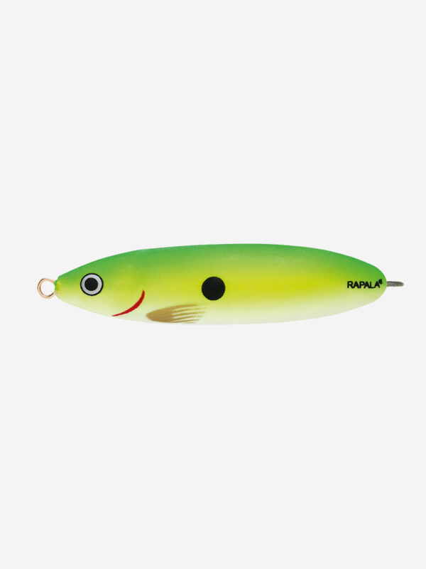 Блесна для рыбалки колеблющаяся RAPALA Minnow Spoon, 7см, 15гр /GSU (незацепляйка), Зеленый